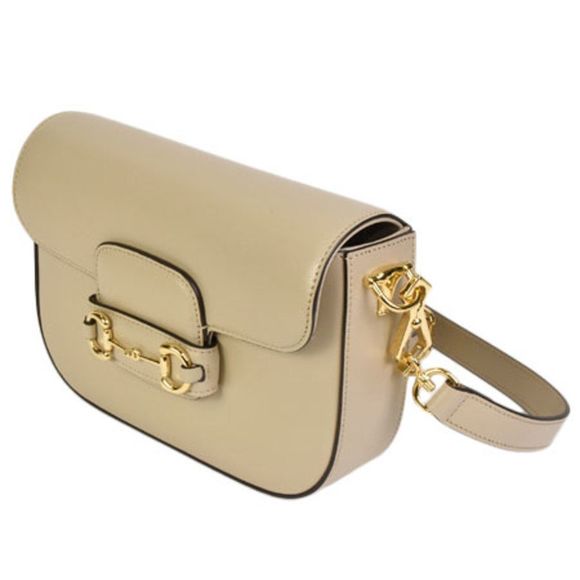 Gucci Horsebit GG Mini Shoulder Bag Beige Leather Web Stripe Strap Gold Hardware - Picture 2 of 9